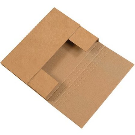 BOX PACKAGING Corrugated Easy-Fold Mailers, 12"L x 9"W x 3"H, Kraft M12932BFK